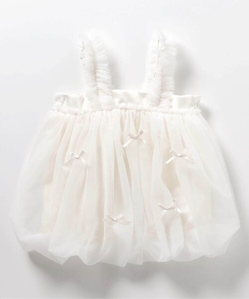 apres les cours(アプレレクール)の「バルーンチュールジャンスカ(その他ベビーウェア・キッズ・アイボリー/ライトグレー・70/80)」の8枚目の写真