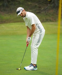 DIVINER GOLF（ディバイナー ゴルフ）の「【DIVINER GOLF】ラインデザインセットアップ メンズ ゴルフウェア ポロシャツ テーパードパンツ 夏服（セットアップ・メンズ）」