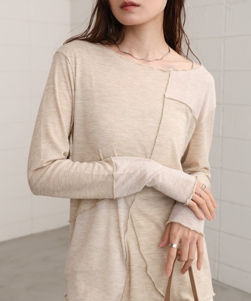 Bab(バブ)の「ブロック切替カットソー(Tシャツ/カットソー・レディース・ブラック/ホワイト系その他/ベージュ・FREE)」の19枚目の写真