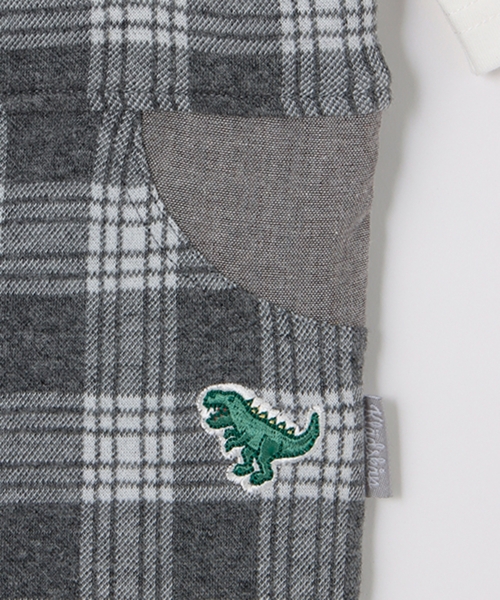 kladskap（クレードスコープ）の「チェックサスペンダー風カバーオール（ロンパース・キッズ・グレー・70cm/80ｃｍ）」の7枚目の写真
