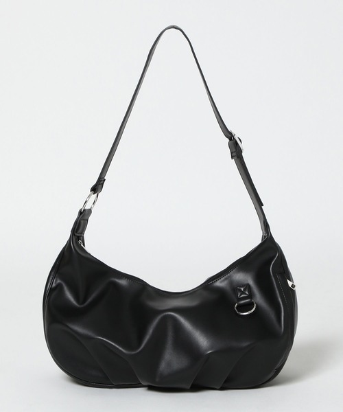 RAGEBLUE（レイジブルー）の「シンセティックレザーコンビ/タックラウンドショルダーバッグ（ショルダーバッグ・メンズ・ブラック/その他19・FREE）」の6枚目の写真