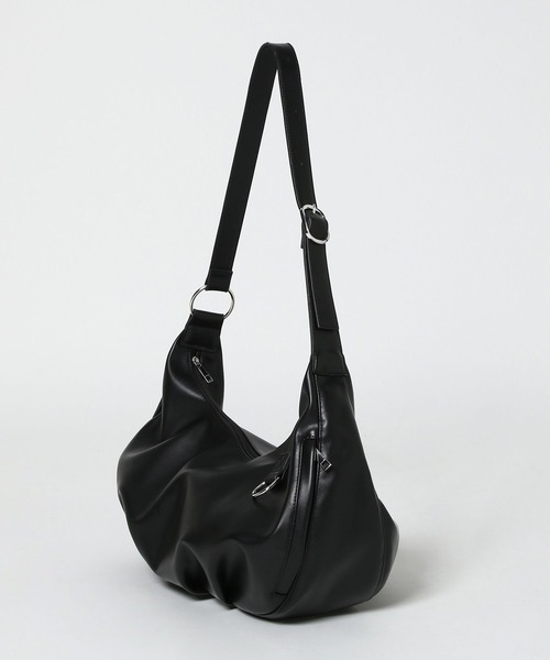 RAGEBLUE（レイジブルー）の「シンセティックレザーコンビ/タックラウンドショルダーバッグ（ショルダーバッグ・メンズ・ブラック/その他19・FREE）」の7枚目の写真