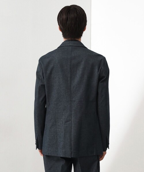 THE SHOP TK （ザ ショップ ティーケー ）の「エバーデニムジャケット【色落ちしにくい/洗濯機OK/ストレッチ/セットアップ可】（テーラードジャケット・メンズ・ネイビー/ブラック・02/01/04/03）」の16枚目の写真