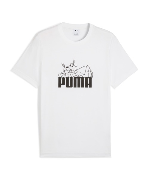 PUMA（プーマ）の「PUMA プーマ メンズ グラフィック スーパー プーマ 半袖 Tシャツ（Tシャツ/カットソー・メンズ・ホワイト/ブラック/サックスブルー・SMALL/X-LARGE/XX-LARGE/LARGE/MEDIUM）」の2枚目の写真