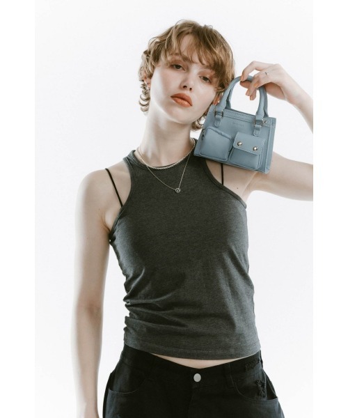 Knuth Marf(クヌースマーフ)の「mini multi pocket bag(ハンドバッグ・レディース・ライトブルー/ブラウン/レッド・ONESIZE)」の4枚目の写真