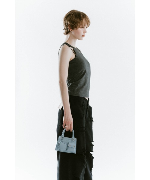 Knuth Marf(クヌースマーフ)の「mini multi pocket bag(ハンドバッグ・レディース・ライトブルー/ブラウン/レッド・ONESIZE)」の5枚目の写真
