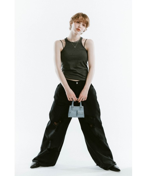 Knuth Marf(クヌースマーフ)の「mini multi pocket bag(ハンドバッグ・レディース・ライトブルー/ブラウン/レッド・ONESIZE)」の6枚目の写真