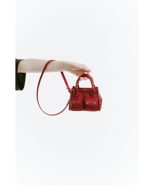 Knuth Marf(クヌースマーフ)の「mini multi pocket bag(ハンドバッグ・レディース・ライトブルー/ブラウン/レッド・ONESIZE)」の13枚目の写真