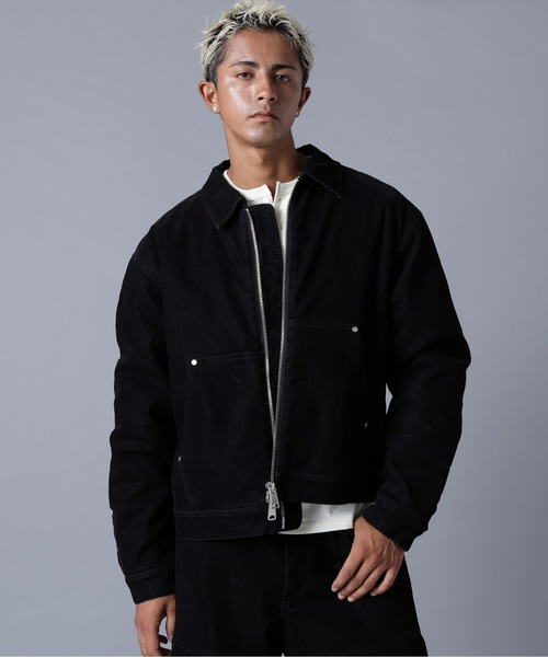 DANKE SCHON（ダンケシェーン）の「DankeSchon/ダンケシェーン/FLOCKY DENIM QUILT JACKET（デニムジャケット・メンズ・ブラック/ブラウン・M/L）」の5枚目の写真