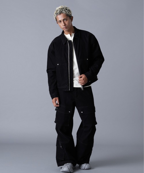 DANKE SCHON（ダンケシェーン）の「DankeSchon/ダンケシェーン/FLOCKY DENIM QUILT JACKET（デニムジャケット・メンズ・ブラック/ブラウン・M/L）」の13枚目の写真