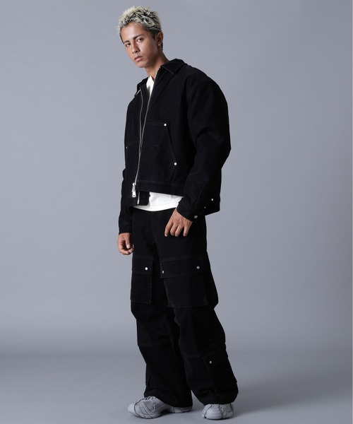 DANKE SCHON（ダンケシェーン）の「DankeSchon/ダンケシェーン/FLOCKY DENIM QUILT JACKET（デニムジャケット・メンズ・ブラック/ブラウン・M/L）」の14枚目の写真