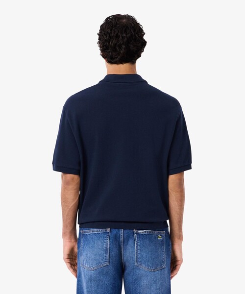 LACOSTE（ラコステ）の「ヘビーウェイトルーズフィットポロシャツ（ポロシャツ・メンズ・ホワイト/ライトブルー/ネイビー・S/M/L/XS）」の8枚目の写真