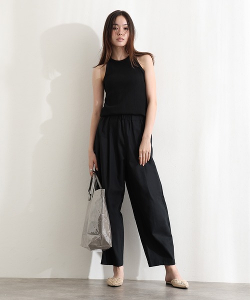 ElegChic(エレグシック)の「ランダムリブ アメリカンスリーブタンクトップ(キャミソール・レディース・ブラック/カーキ/グレー/ホワイト・L/M/XL)」の1枚目の写真