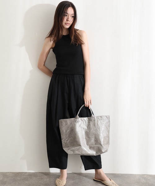 ElegChic(エレグシック)の「ランダムリブ アメリカンスリーブタンクトップ(キャミソール・レディース・ブラック/カーキ/グレー/ホワイト・L/M/XL)」の6枚目の写真