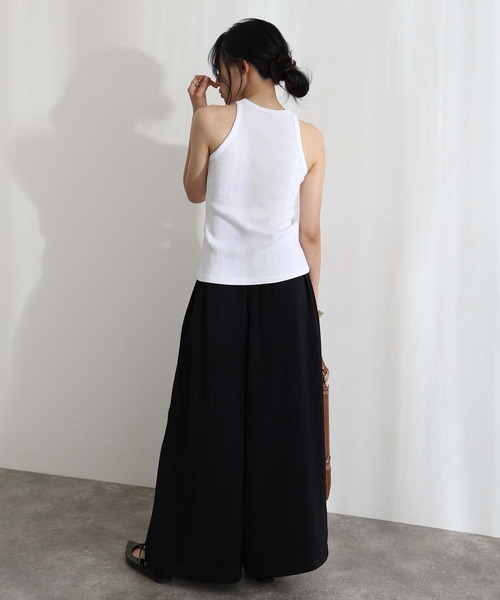 ElegChic(エレグシック)の「ランダムリブ アメリカンスリーブタンクトップ(キャミソール・レディース・ブラック/カーキ/グレー/ホワイト・L/M/XL)」の15枚目の写真
