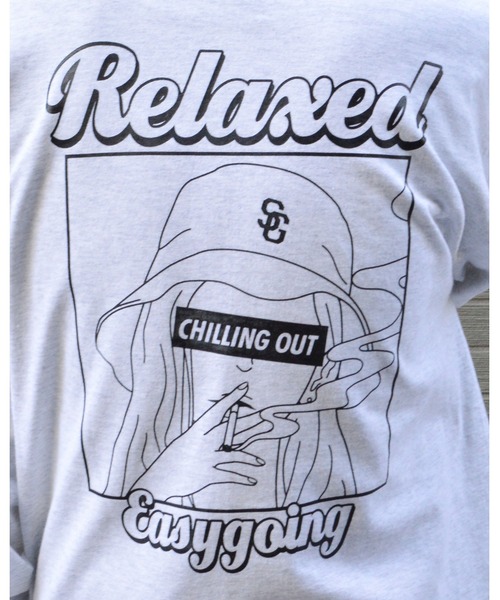 MODISH GAZE(モディシュガゼ)の「【MODISH GAZE】スモーキングガール Relaxed ロンT(Tシャツ/カットソー・メンズ・ブラック/アッシュグレー/グレー・MEDIUM/LARGE/X-LARGE)」の16枚目の写真