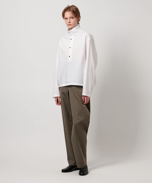 LOEFF（ロエフ）の「＜LOEFF＞タイプライター スナップ シャツ UNISEX（シャツ/ブラウス・レディース・ブラック/ホワイト/ダークグレー・2/0/1）」の16枚目の写真