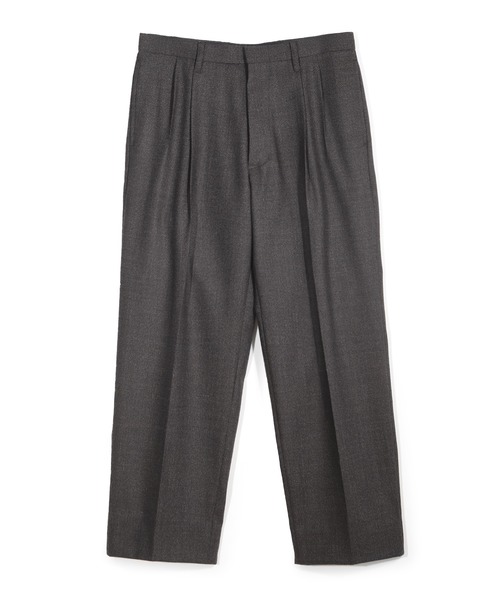 MEN'S BIGI(メンズビギ)の「メランジウール 2タックテーパードワイドパンツ(スラックス・メンズ・ブラウン/グレー・01/02/03/04)」の2枚目の写真