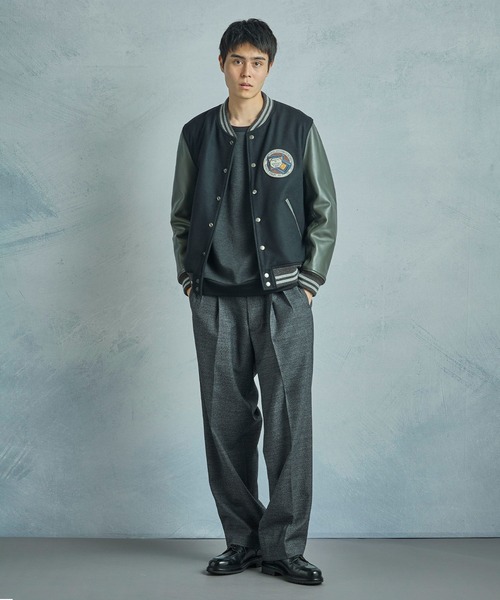 MEN'S BIGI(メンズビギ)の「メランジウール 2タックテーパードワイドパンツ(スラックス・メンズ・ブラウン/グレー・01/02/03/04)」の12枚目の写真