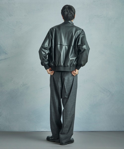 MEN'S BIGI(メンズビギ)の「メランジウール 2タックテーパードワイドパンツ(スラックス・メンズ・ブラウン/グレー・01/02/03/04)」の10枚目の写真