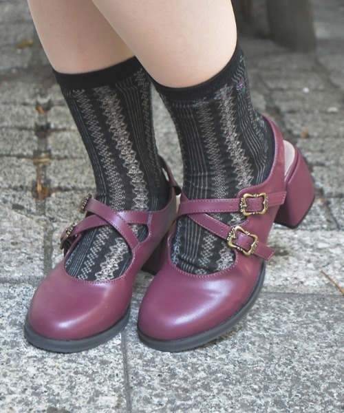 axes femme（アクシーズファム）の「バックストラップパンプス（パンプス・レディース・ダークグリーン/ワイン/ブラック・MEDIUM/LARGE）」の3枚目の写真