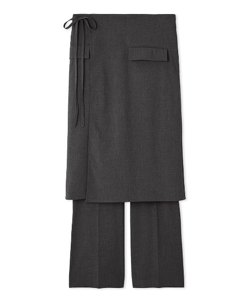 Mila Owen(ミラオーウェン)の「巻きスカートレイヤウエストゴムシガレットパンツ(その他パンツ・レディース・モカ/ブラック/グレー・0/1)」の13枚目の写真