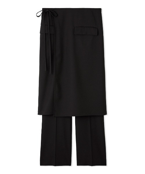 Mila Owen(ミラオーウェン)の「巻きスカートレイヤウエストゴムシガレットパンツ(その他パンツ・レディース・モカ/ブラック/グレー・0/1)」の15枚目の写真