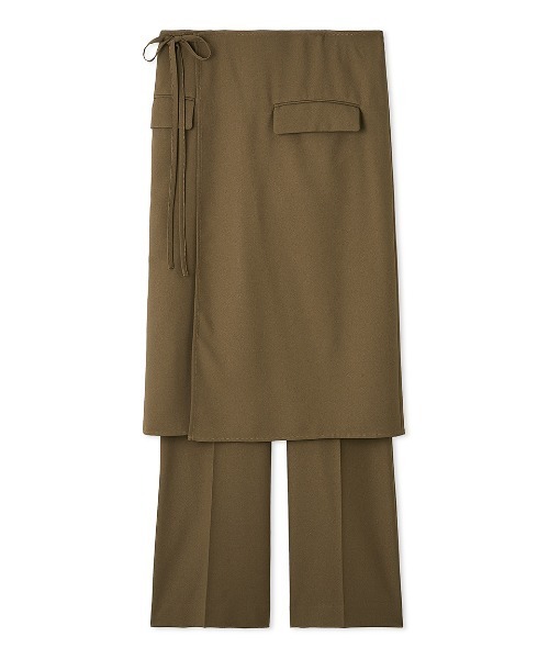 Mila Owen(ミラオーウェン)の「巻きスカートレイヤウエストゴムシガレットパンツ(その他パンツ・レディース・モカ/ブラック/グレー・0/1)」の19枚目の写真