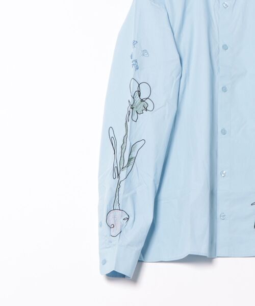Desigual(デシグアル)の「フローラル刺繍 ステッチ 長袖シャツ(シャツ/ブラウス・メンズ・ブルー・S/L/M)」の3枚目の写真