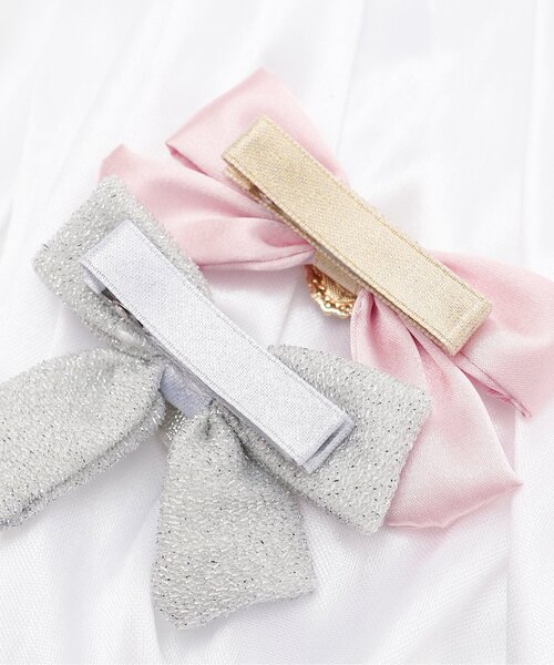 apres les cours（アプレレクール）の「リボンヘアピン（ヘアピン・キッズ・シルバー/ピンク・FREE）」の10枚目の写真