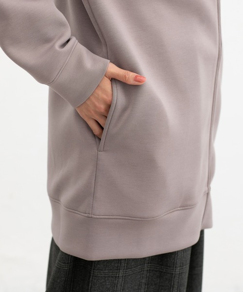 Honeys（ハニーズ）の「きれいめロングジップ（パーカー・レディース・モカ/ブルーグリーン/ブラック/グレイッシュベージュ・M/LL/L）」の20枚目の写真