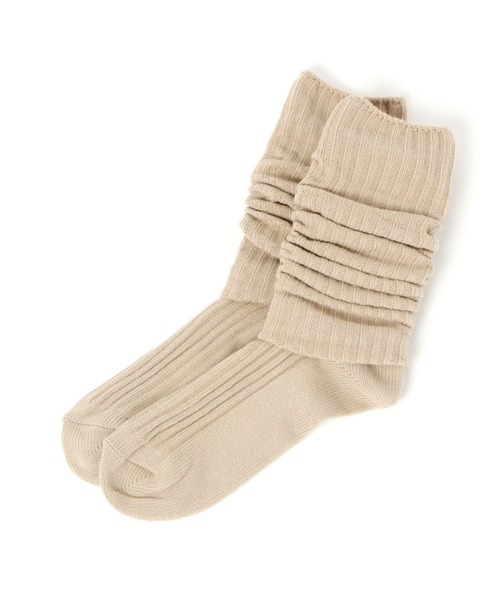 GLOBAL WORK(グローバルワーク)の「らくごこちルーズソックス/572235(ソックス/靴下・レディース・オフホワイト/ベージュ/ブラウン/ブラック/グレー・FREE)」の4枚目の写真