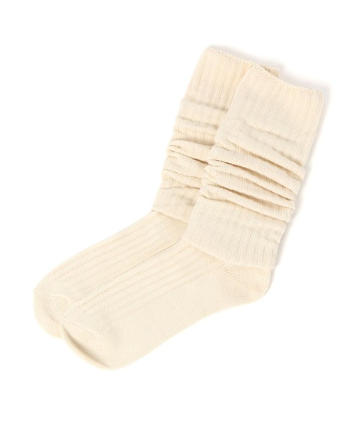 GLOBAL WORK(グローバルワーク)の「らくごこちルーズソックス/572235(ソックス/靴下・レディース・オフホワイト/ベージュ/ブラウン/ブラック/グレー・FREE)」の1枚目の写真