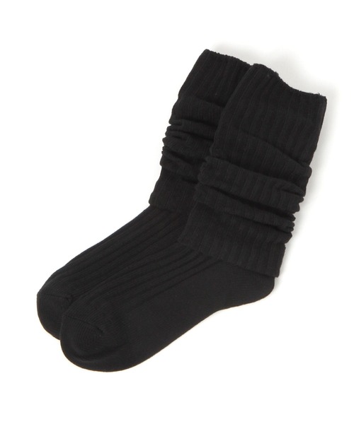 GLOBAL WORK(グローバルワーク)の「らくごこちルーズソックス/572235(ソックス/靴下・レディース・オフホワイト/ベージュ/ブラウン/ブラック/グレー・FREE)」の2枚目の写真