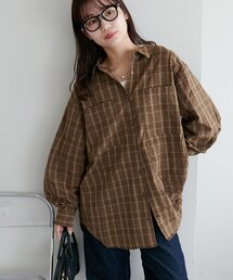 ブラウン オーバーサイズ シャツ　美品 オーバーサイズフィットシャツ - チョコレート | ZARA Japan / 日本