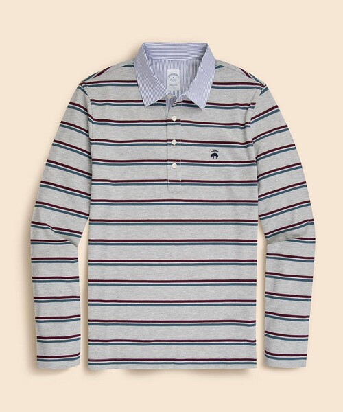 セール】ストレッチコットン GFロゴ ダブルストライプ ロングスリーブ