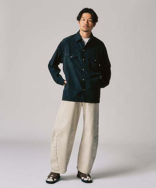 417 EDIFICE（フォーワンセブンエディフィス）の「ピーチウエスタンシャツ（シャツ/ブラウス・メンズ・ブルー/ブラック/ブラウン・MEDIUM/LARGE）」の4枚目の写真