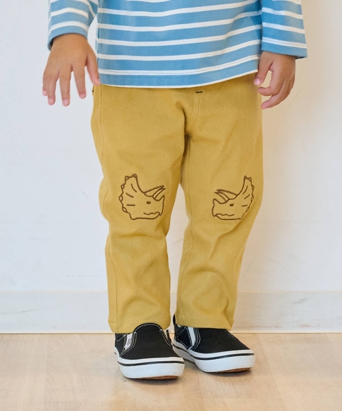 kladskap(クレードスコープ)の「恐竜と火山ロング丈テーパードパンツ(その他パンツ・キッズ・カーキ/マスタード・90cm/100cm/110cm/80cm)」の1枚目の写真