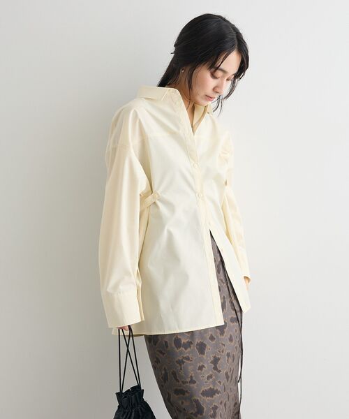 CRAFT STANDARD BOUTIQUE(クラフトスタンダードブティック)の「サイドベルトシャツ(シャツ/ブラウス・レディース・サックスブルー/ブルーグリーン/イエロー・FREE)」の8枚目の写真