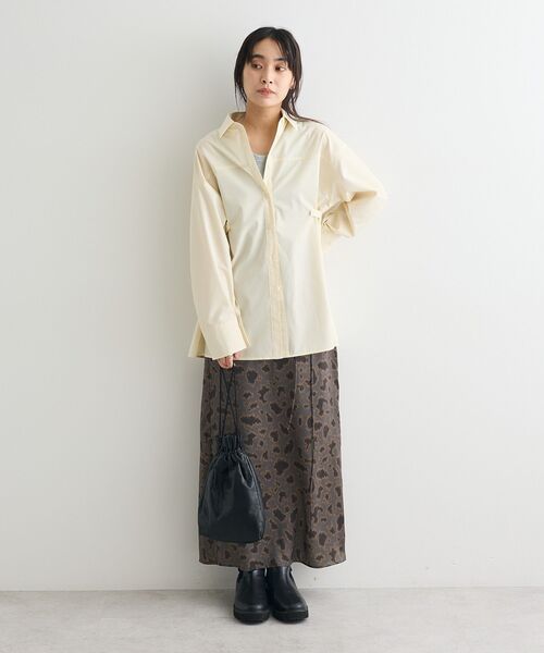 CRAFT STANDARD BOUTIQUE(クラフトスタンダードブティック)の「サイドベルトシャツ(シャツ/ブラウス・レディース・サックスブルー/ブルーグリーン/イエロー・FREE)」の10枚目の写真