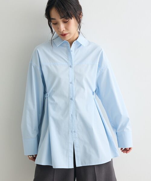 CRAFT STANDARD BOUTIQUE(クラフトスタンダードブティック)の「サイドベルトシャツ(シャツ/ブラウス・レディース・サックスブルー/ブルーグリーン/イエロー・FREE)」の13枚目の写真