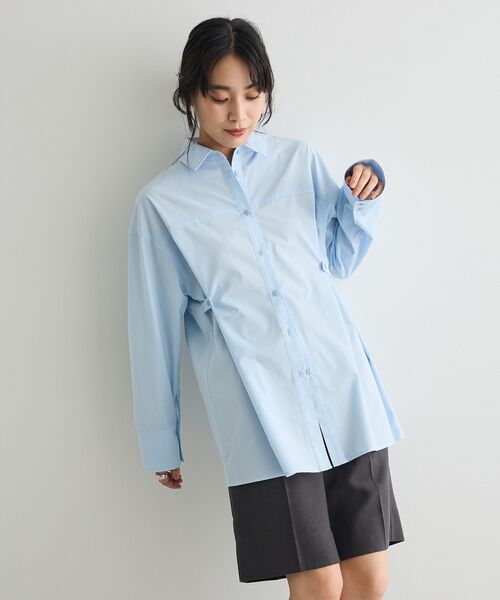 CRAFT STANDARD BOUTIQUE(クラフトスタンダードブティック)の「サイドベルトシャツ(シャツ/ブラウス・レディース・サックスブルー/ブルーグリーン/イエロー・FREE)」の14枚目の写真