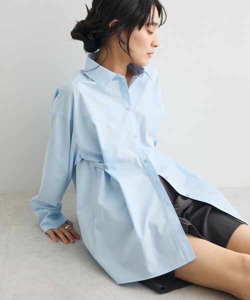 CRAFT STANDARD BOUTIQUE(クラフトスタンダードブティック)の「サイドベルトシャツ(シャツ/ブラウス・レディース・サックスブルー/ブルーグリーン/イエロー・FREE)」の16枚目の写真