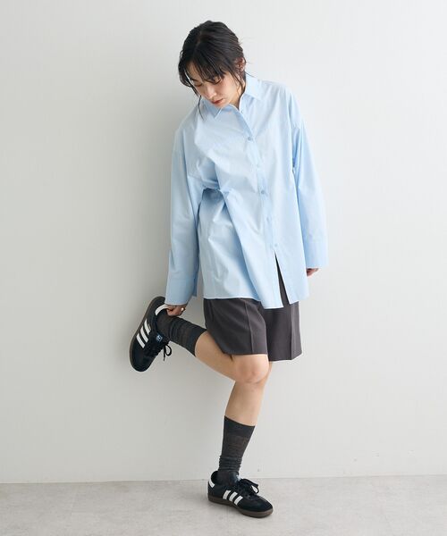 CRAFT STANDARD BOUTIQUE(クラフトスタンダードブティック)の「サイドベルトシャツ(シャツ/ブラウス・レディース・サックスブルー/ブルーグリーン/イエロー・FREE)」の18枚目の写真