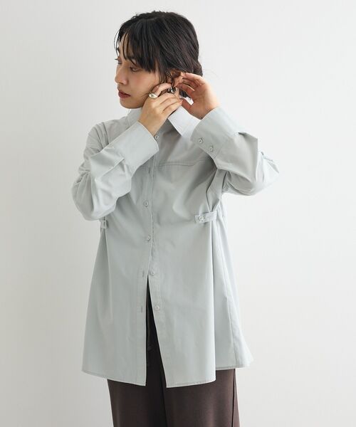 CRAFT STANDARD BOUTIQUE(クラフトスタンダードブティック)の「サイドベルトシャツ(シャツ/ブラウス・レディース・サックスブルー/ブルーグリーン/イエロー・FREE)」の22枚目の写真