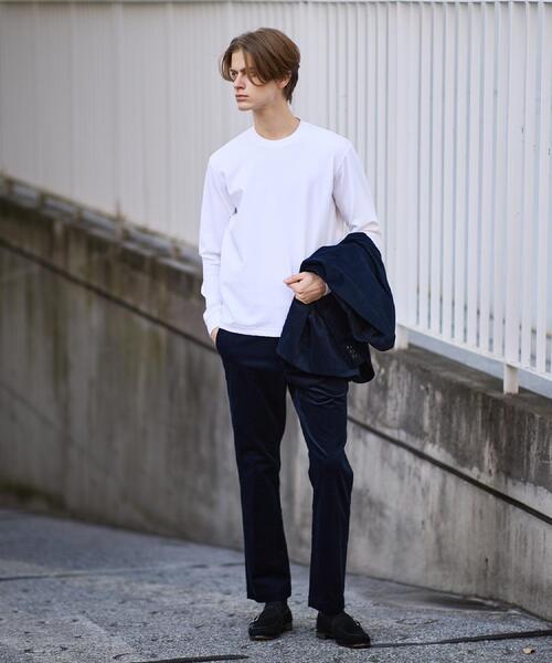 TAKEO KIKUCHI(タケオキクチ)の「ストレッチ テーラードTシャツ(Tシャツ/カットソー・メンズ・ホワイト/ネイビー/ライトグレー/ブラウン系/ブラック・01/05/04/03/02)」の7枚目の写真