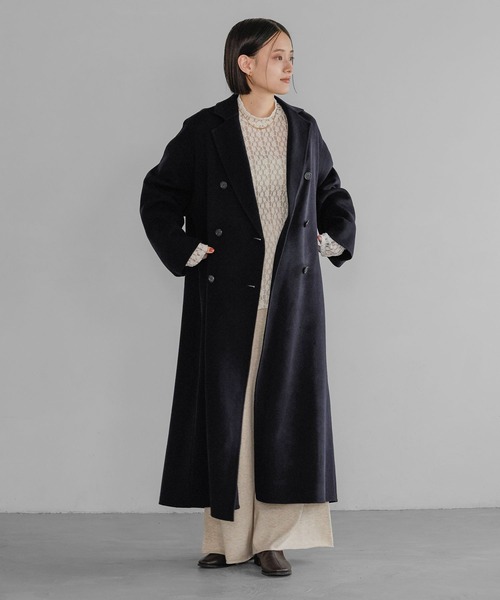 アンダーカバー　バックロゴ　チェスターコート　ロング　黒　コットンコーティング アンダーカバー バックロゴ チェスターコート ロング 黒 コットン