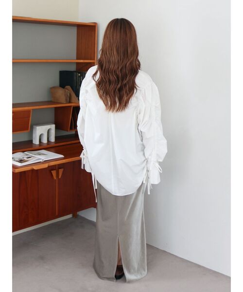Ungrid(アングリッド)の「ギャザーデザインルーズシャツ(シャツ/ブラウス・レディース・オフホワイト/その他1/ピンク・FREE)」の17枚目の写真