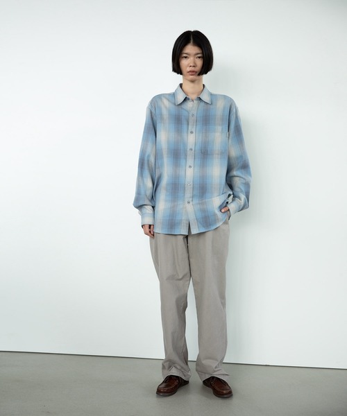 thisisneverthat（ディスイズネバーザット）の「Nep Shadow Check Shirt（シャツ/ブラウス・メンズ・ブルー/カーキ/ネイビー・L/XL/S/M）」の4枚目の写真