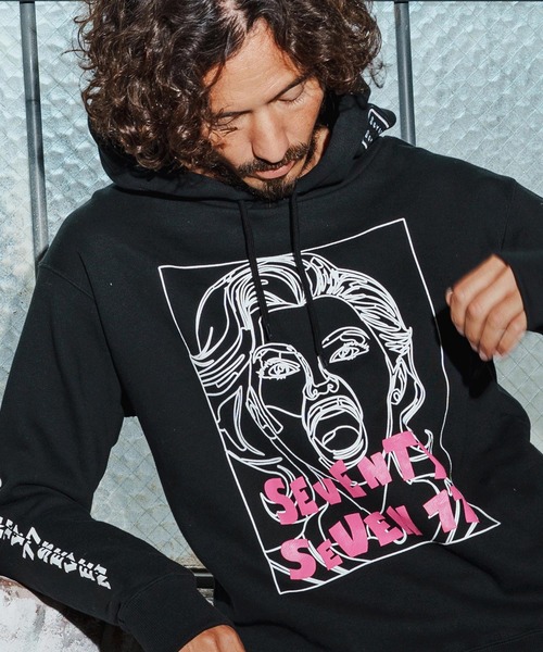 seventy seven（セブンティセブン）の「mpa3949-middle onz P-O parka(77LADY) プルオーバーパーカー(7725W110)（パーカー・メンズ・ホワイト/グリーン/ブラック・XL/L/M/S）」の2枚目の写真